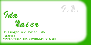 ida maier business card